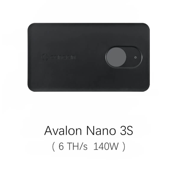 Canaan Avalon Nano 3S 6Th/s 140W Home Bitcoin Miner