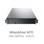MicroBT WhatsMiner M7D 594-652T 14.5J/T Bitcoin Miner Hydro Cooling