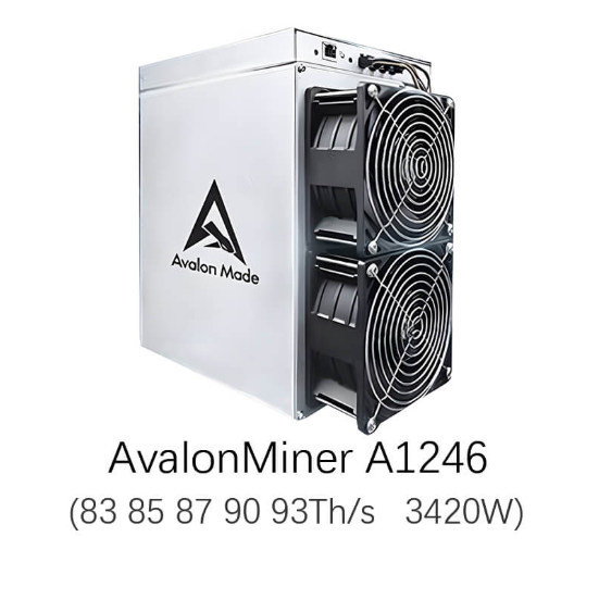 Canaan Avalon Miner 1246 83 85 87 90 93T BTC Miner SHA-256 Algorithm Bitcoin BCH Mining